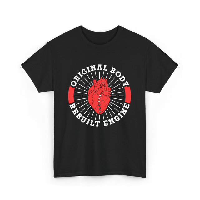 Original Body Rebuilt Engine Heart T-Shirt - Black