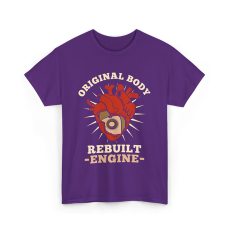 Original Body Rebuilt Engine Heart T-Shirt - Purple