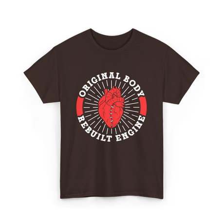 Original Body Rebuilt Engine Heart T-Shirt - Dark Chocolate