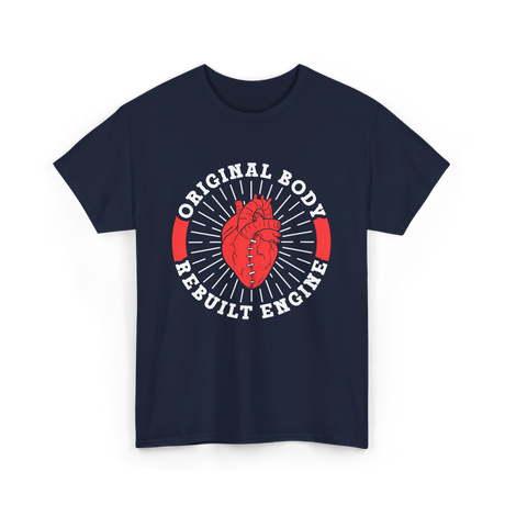 Original Body Rebuilt Engine Heart T-Shirt - Navy