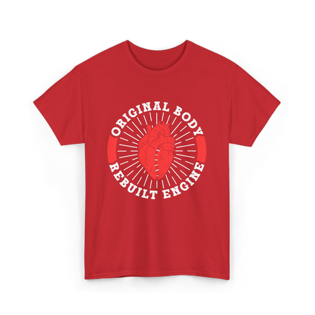 Original Body Rebuilt Engine Heart T-Shirt - Red