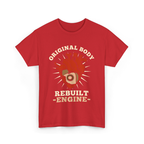 Original Body Rebuilt Engine Heart T-Shirt - Red