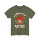 Original Body Rebuilt Engine Heart T-Shirt - Military Green