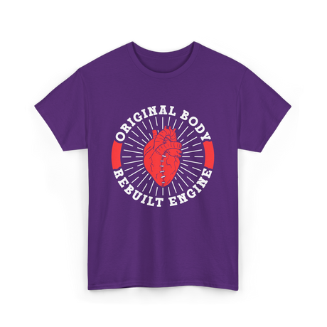 Original Body Rebuilt Engine Heart T-Shirt - Purple