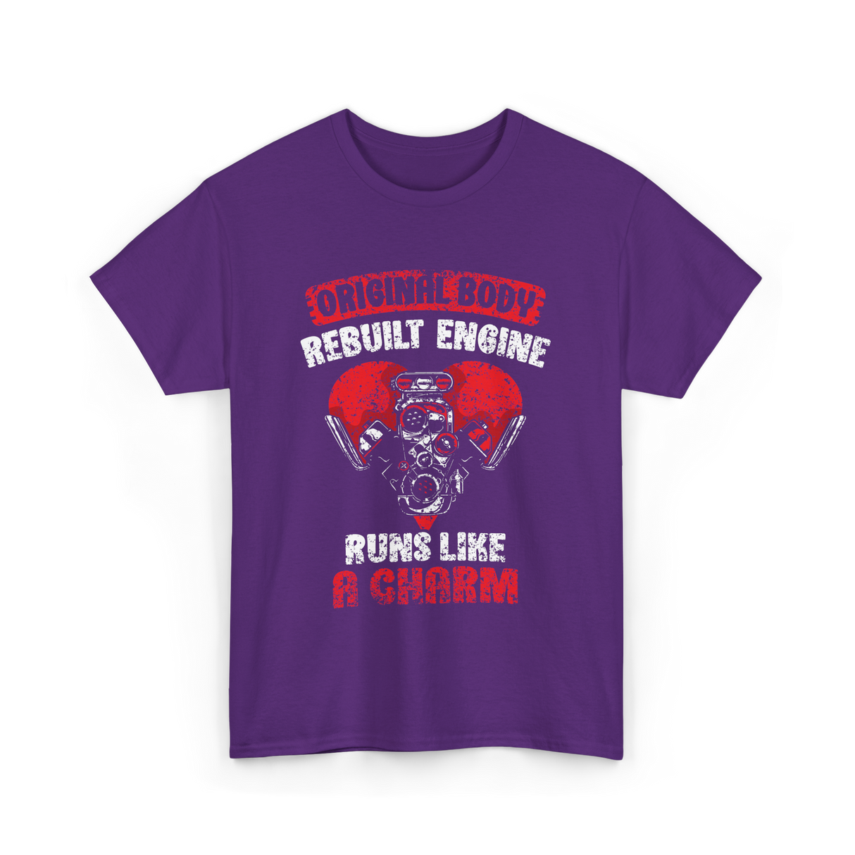 Original Body Rebuilt Engine T-Shirt - Purple