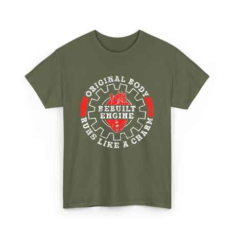 Original Body Rebuilt Engine T-Shirt - Military Green