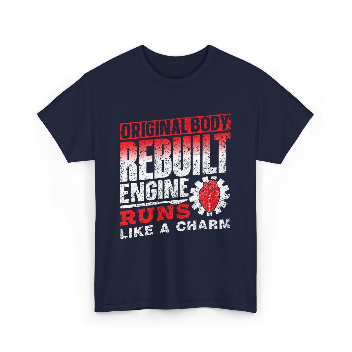 Original Body Rebuilt Engine T-Shirt - Navy