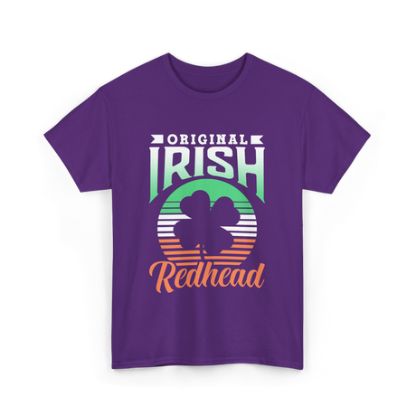 Original Irish Redhead St. Patrick's Day T-Shirt - Purple