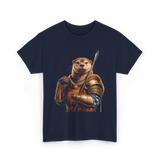 Otter Knight Sea Otters T-Shirt - Navy