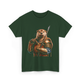 Otter Knight Sea Otters T-Shirt - Forest Green