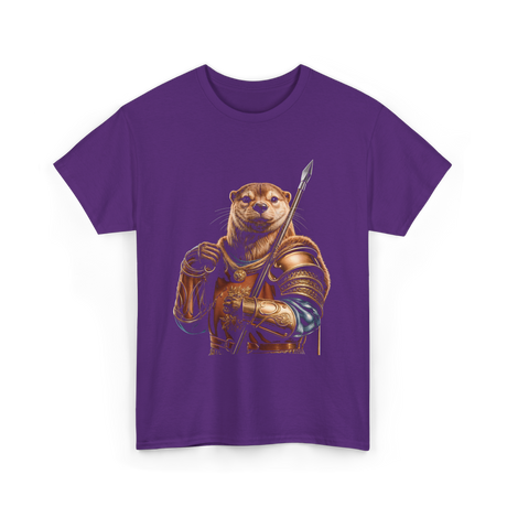 Otter Knight Sea Otters T-Shirt - Purple