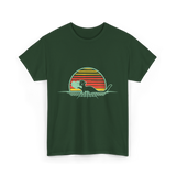 Otter Love Retro Animal Lover T-Shirt - Forest Green