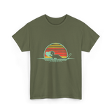 Otter Love Retro Animal Lover T-Shirt - Military Green