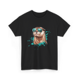 Otter With Sunglasses Otter T-Shirt - Black