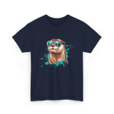 Otter With Sunglasses Otter T-Shirt - Navy