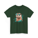 Otter With Sunglasses Otter T-Shirt - Forest Green