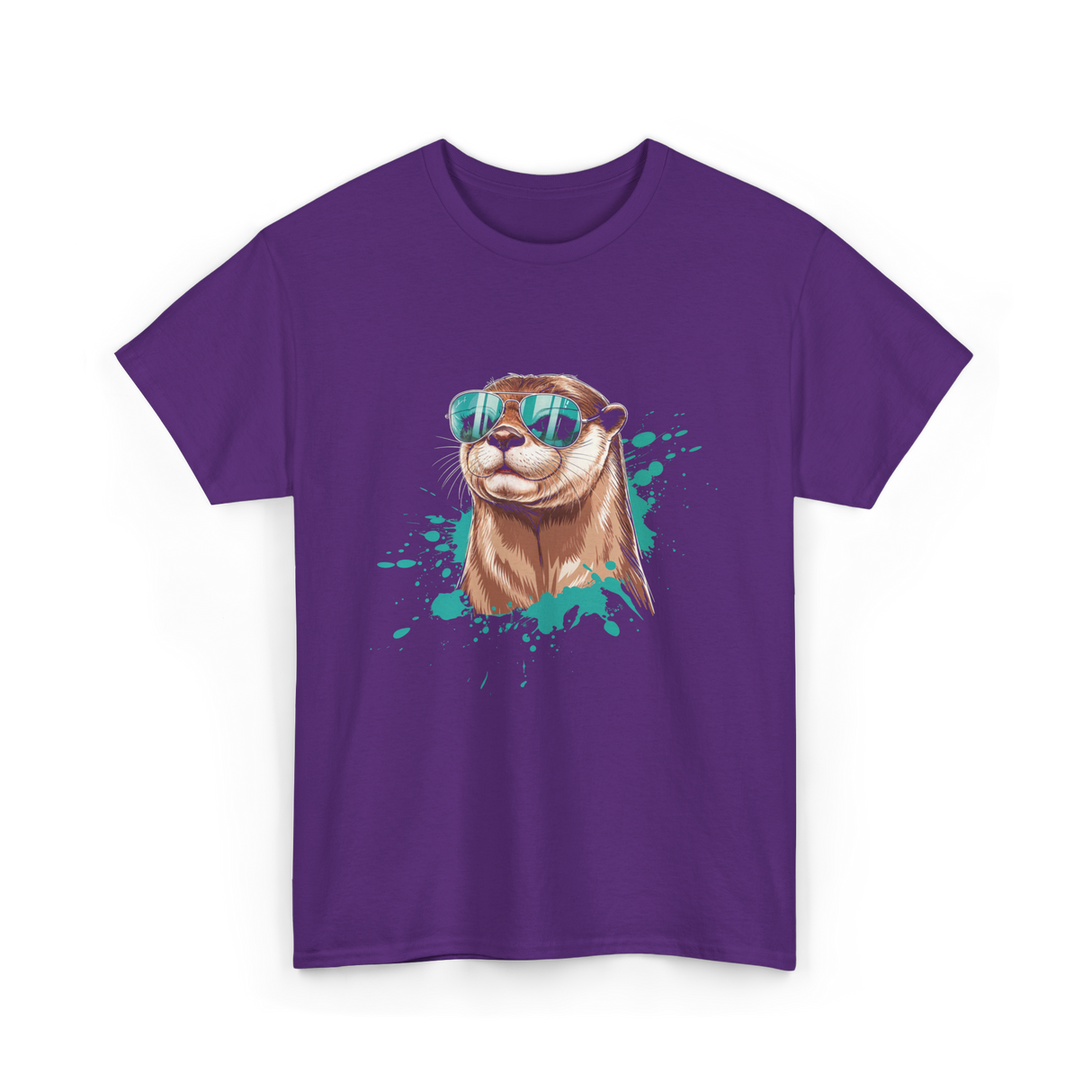 Otter With Sunglasses Otter T-Shirt - Purple