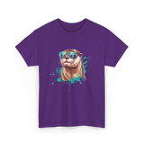 Otter With Sunglasses Otter T-Shirt - Purple