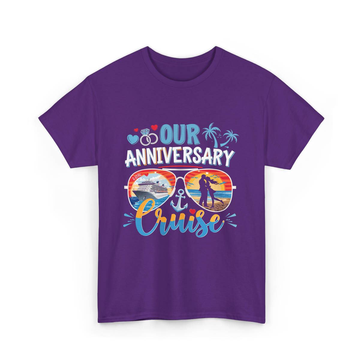 Our Anniversary Cruise Anniversary T-Shirt - Purple