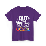 Out of My Way Bingo Fun T-Shirt - Purple