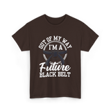 Out Of My Way Future Black Belt T-Shirt - Dark Chocolate