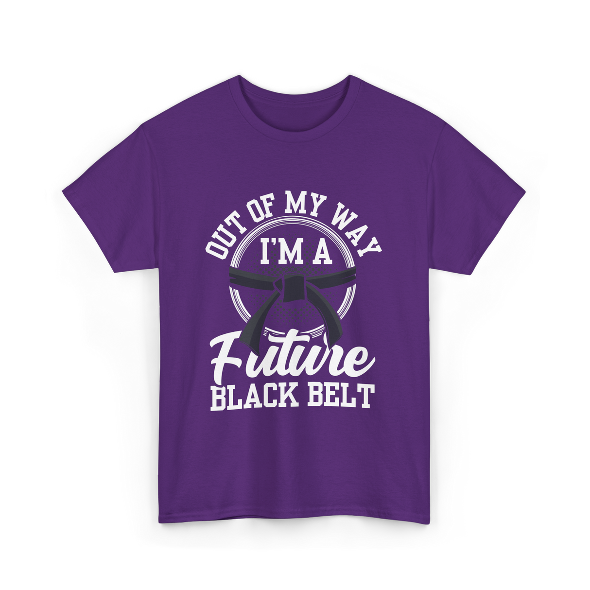 Out Of My Way Future Black Belt T-Shirt - Purple