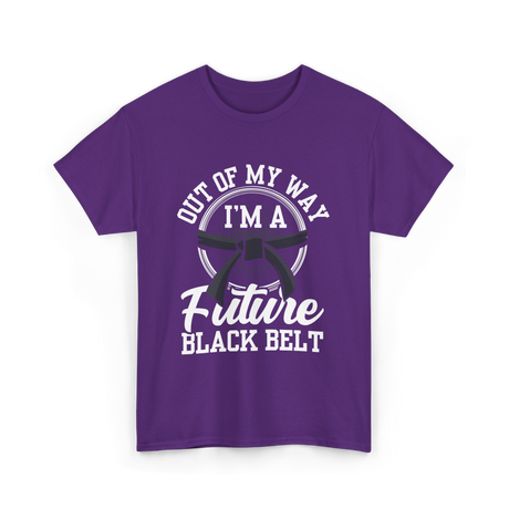 Out Of My Way Future Black Belt T-Shirt - Purple