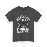 Out Of My Way Future Black Belt T-Shirt - Dark Heather