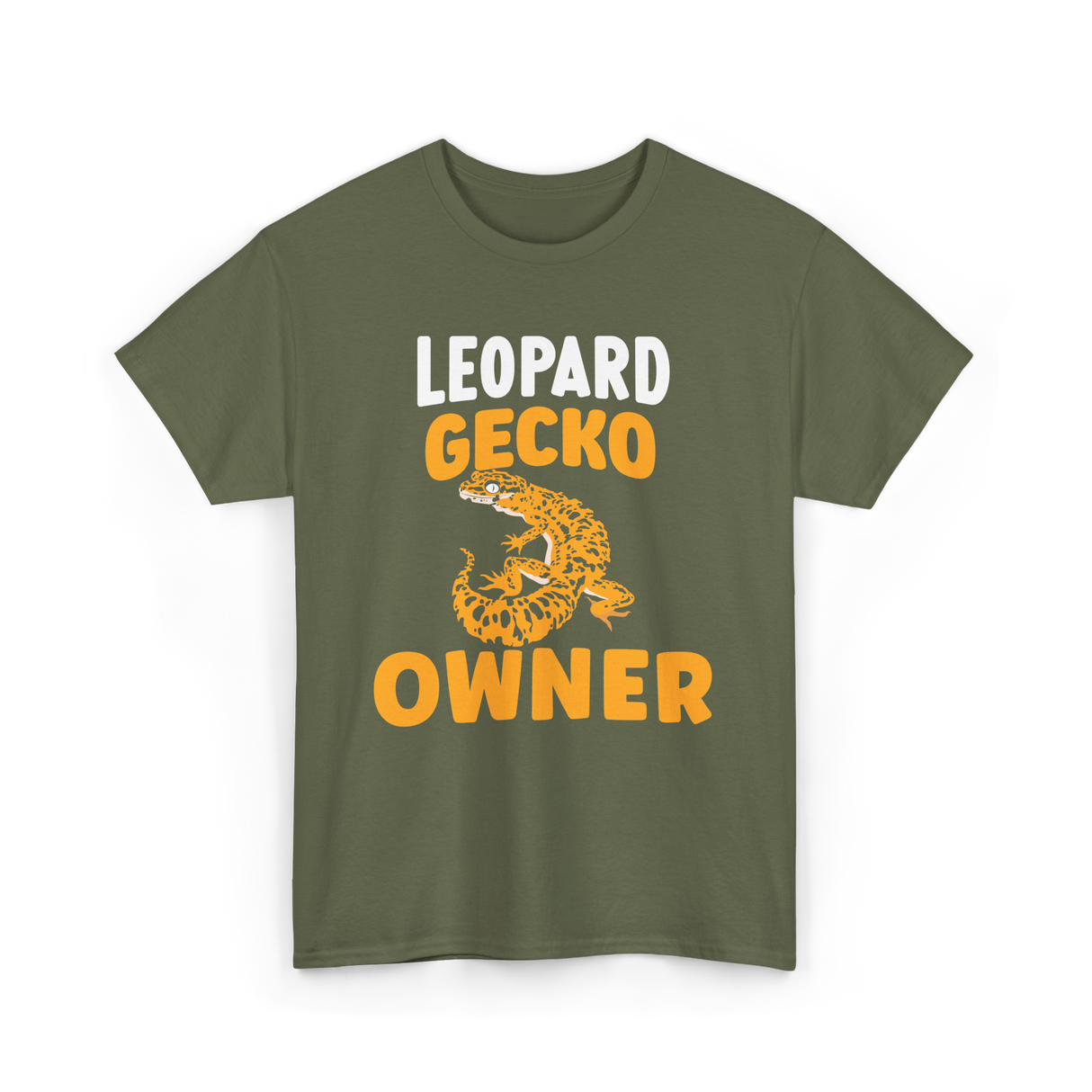 Owner Leopard Gecko Reptile T-Shirt - Military Green