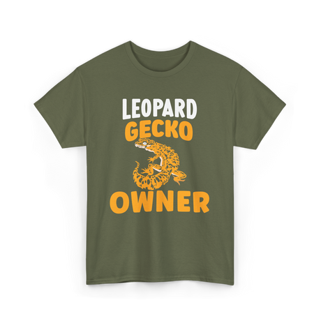 Owner Leopard Gecko Reptile T-Shirt - Military Green