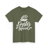 Oyster Squad Oyster Shucking T-Shirt - Military Green