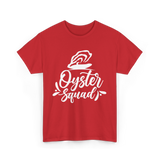 Oyster Squad Oyster Shucking T-Shirt - Red