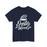 Oyster Squad Oyster Shucking T-Shirt - Navy