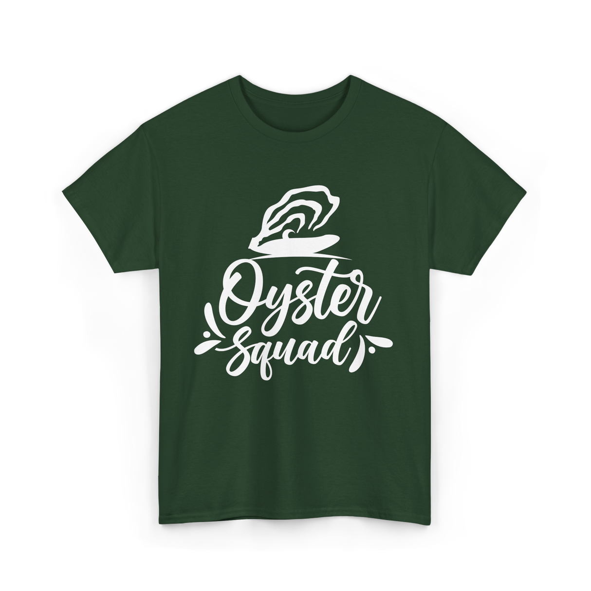 Oyster Squad Oyster Shucking T-Shirt - Forest Green