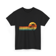 Palm Tree Sunset Beach T-Shirt - Black