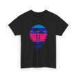 Palm Tree Sunset Tropical Vibe T-Shirt - Black