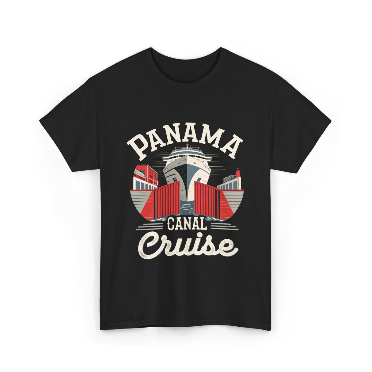 Panama Canal Cruise Nautical Adventure T-Shirt - Black