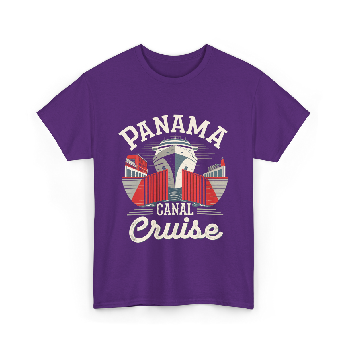 Panama Canal Cruise Nautical Adventure T-Shirt - Purple