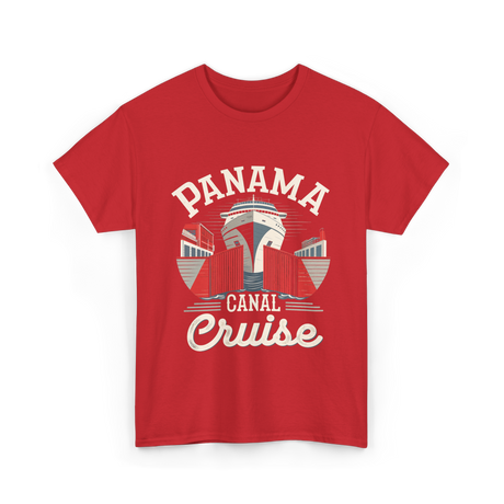 Panama Canal Cruise Nautical Adventure T-Shirt - Red