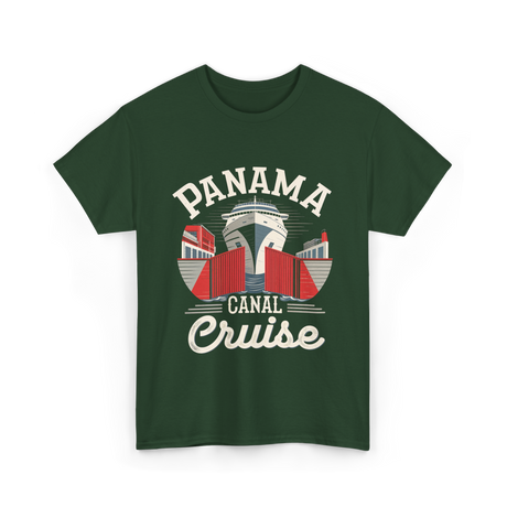 Panama Canal Cruise Nautical Adventure T-Shirt - Forest Green