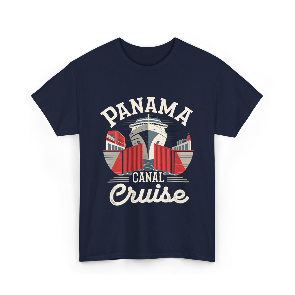 Panama Canal Cruise Nautical Adventure T-Shirt - Navy