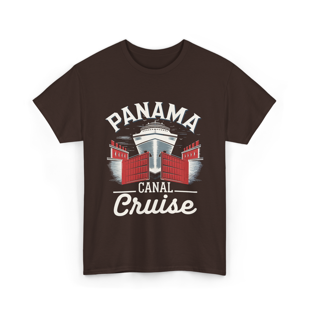 Panama Canal Cruise Travel T-Shirt - Dark Chocolate