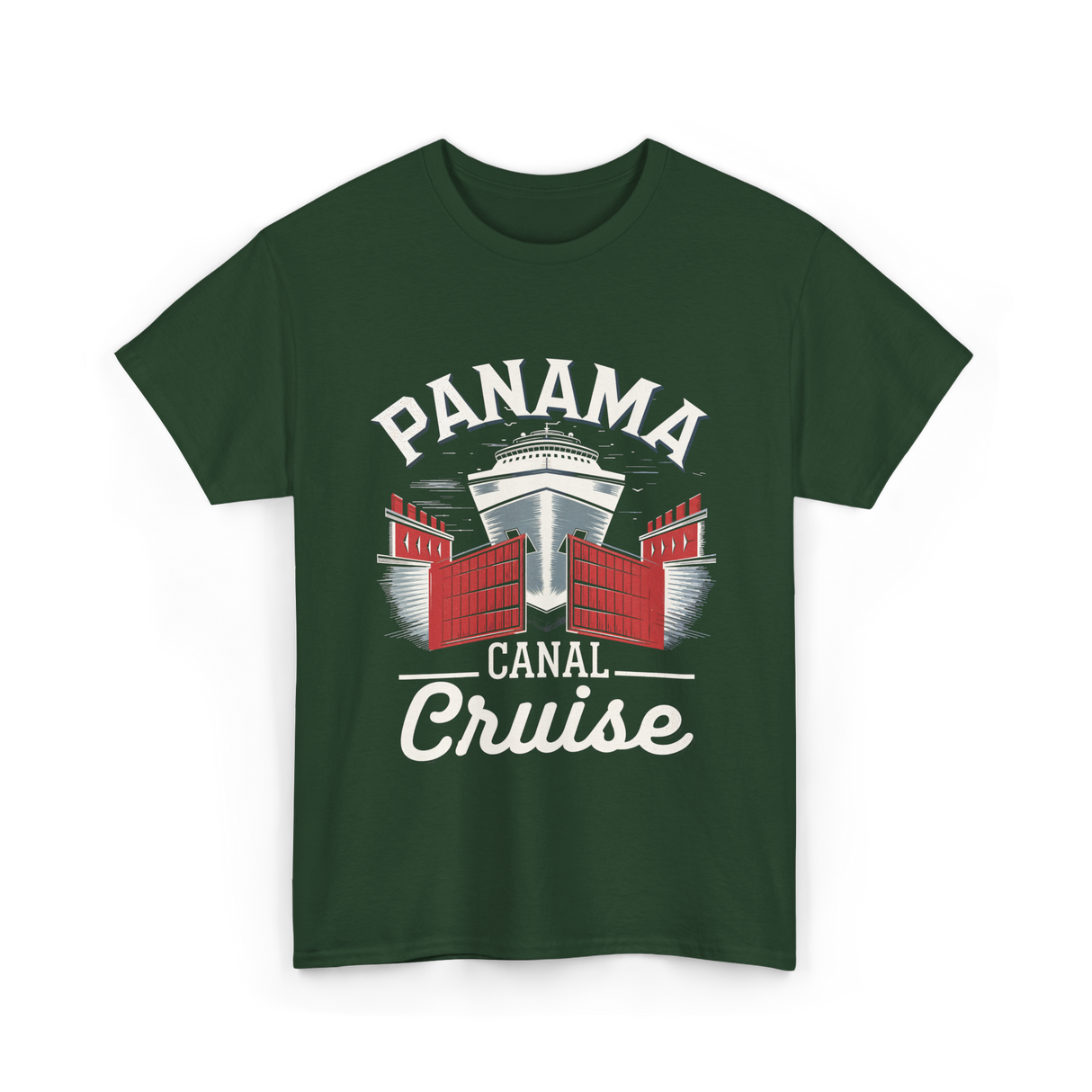 Panama Canal Cruise Travel T-Shirt - Forest Green