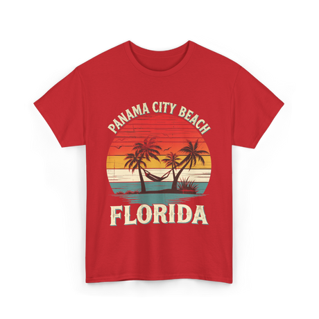 Panama City Beach Florida Vacation T-Shirt - Red