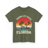 Panama City Beach Florida Vacation T-Shirt - Military Green