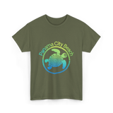 Panama City Beach Turtle Ocean T-Shirt - Military Green