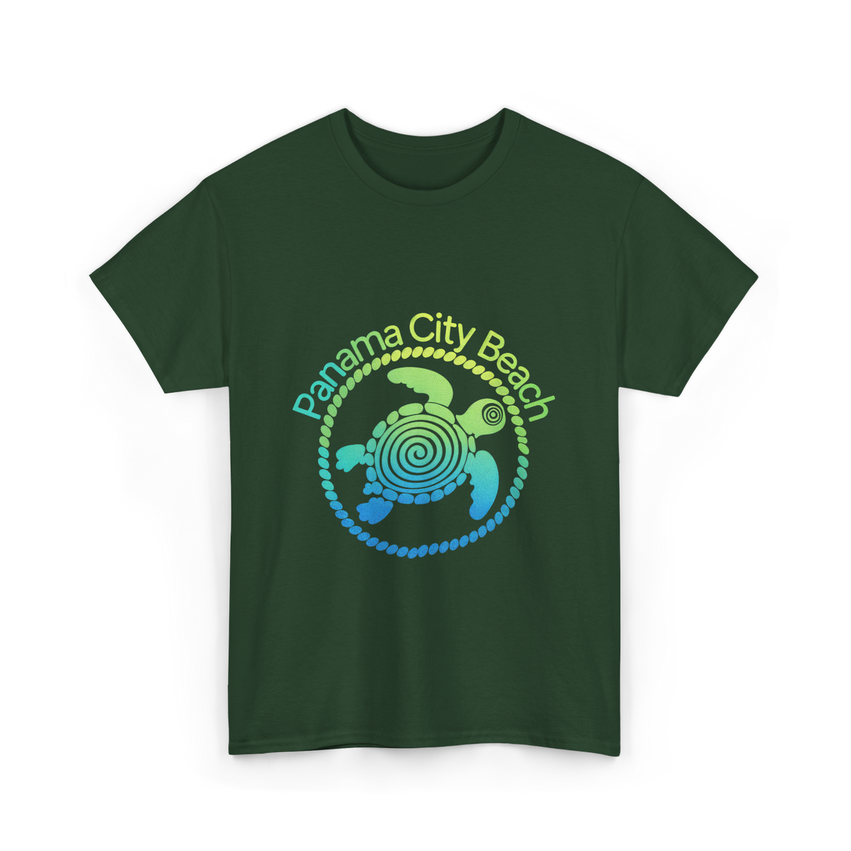 Panama City Beach Turtle Ocean T-Shirt - Forest Green