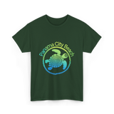 Panama City Beach Turtle Ocean T-Shirt - Forest Green