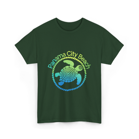 Panama City Beach Turtle Ocean T-Shirt - Forest Green