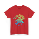 Panama City Beach Turtle Ocean T-Shirt - Red